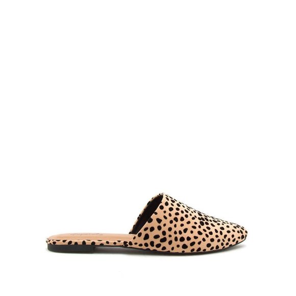 Qupid Shoes - ❤️HP! Leopard Vegan Suede Mule Flats